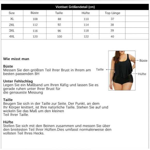Sovoyontee Women's Plus Size Swimsuit Ruffled High Waist Two Piece - Picture 4 of 8
